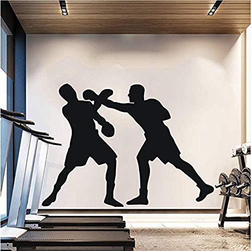 Aufkleber Zwei Boxer Boxing Silhouette Fototapete Kunst Dekor Sport Zwei Männer Kampf Wandaufkleber Martial Decal 57 * 71 cm von thetobea