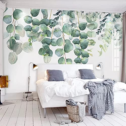 Moderne 3D Fototapete selbstklebende Tapete grünes Pflanzenblatt Fotowand Wohnzimmer Schlafzimmer Umweltschutz 140x100cm von thetobea