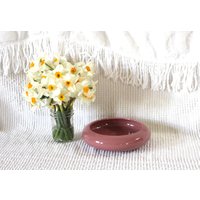 Flacher Pinker Übertopf - Pinke Urne Niedrige Vase Rosa Pflanzengeschenk Keramik Boho von theturtleroad