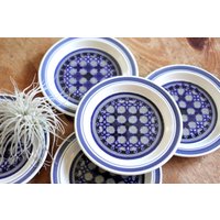 Royal Doulton Tanger - Brot Und Butter Kleiner Teller Beistellteller Blaue Platte Muster Blau Weiß Mcm Schale Midcentury Unterteller von theturtleroad