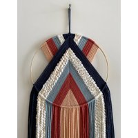 Rosa Und Weißer Wollring - Wandbehang/Boho Kinderzimmerdeko von thetwistedthreadco