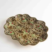 Vintage Chintz Gewellte Kante Papier Mache Tablett von thevintageadvisor