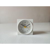 Vintage 80Er Jahre Weiß Braun Wecker 4746 Ab 1 Bauhaus Dietrich Labs Germany | Modernist 90Er Y2K Rams Minimalismus 1980Er 1990Er von thevintagershop