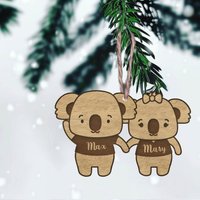 Koala Paar Ornament Personalisierte Holz Paare Weihnachtsgeschenk Für Kostenloses Geschenk Enthalten Koala Paar Ornament Personalisierte Holz Paare Weihnachtsgeschenk Für Kostenloses Geschenk Enthalten von thewoodenbearGR