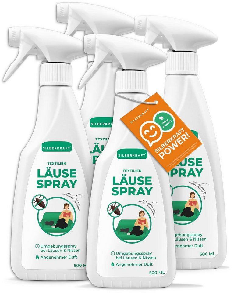 thies Insektenspray Läusespray für Textilien und Kopfläuse vorbeugen Spray, 500 ml, 4-St. von thies