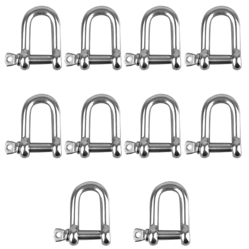 10 Stück Schäkel D-Form, Schäkel Edelstahl, D Schäkel, M6 304 Edelstahl D-Ring-Schäkel, D Ring Schäkel Gerade, sperren Schäkel, D Schäkel Edelstahl, für Takelage Stahlseil Kordeln Ketten Schäkel 10 Stück Schäkel D-Form, Schäkel Edelstahl, D Schäkel, M6 304 Edelstahl D-Ring-Schäkel, D Ring Schäkel Gerade, sperren Schäkel, D Schäkel Edelstahl, für Takelage Stahlseil Kordeln Ketten Schäkel von thirei