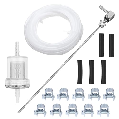 Benzinschlauch Kit, 5 m Kraftstoff Standrohr Set für Standheizung, Tankentnehmer Standrohr, Diesel Schlauchsystem aus Gummischlauch, Universell für LKW, Campingbus, Inkl. Dichtungen,Adapter von thirei