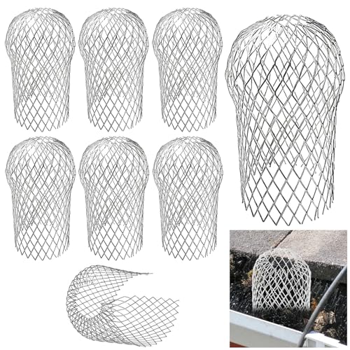 Fallrohrschutz Dachrinnenschutz, 4 Stück Rinnensieb Fallrohrschutz, Downpipe Protection, Höhe 17cm, Dachrinnen Laubschutz, Dachrinnenschutz Alu Anti Rost, für Dachrohre Laubfanggitter Fallrohrschutz Dachrinnenschutz, 4 Stück Rinnensieb Fallrohrschutz, Downpipe Protection, Höhe 17cm, Dachrinnen Laubschutz, Dachrinnenschutz Alu Anti Rost, für Dachrohre Laubfanggitter von thirei