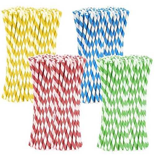 Strohhalm, 300 Stück Bunte Papierstrohhalme, für Kaffee oder Saft,Cocktails Strohhalm, 300 Stück Bunte Papierstrohhalme, für Kaffee oder Saft,Cocktails von thirei