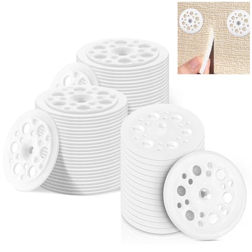 Kunststoffscheiben Dämmstoffteller,100 Stück Unterlegscheiben, 47mm PP Unterlegscheiben, Unterlegplatten Kunststoff, Pp Unterlegscheiben, Dämmstoffteller, für Weiche Dämmplatten von thirei