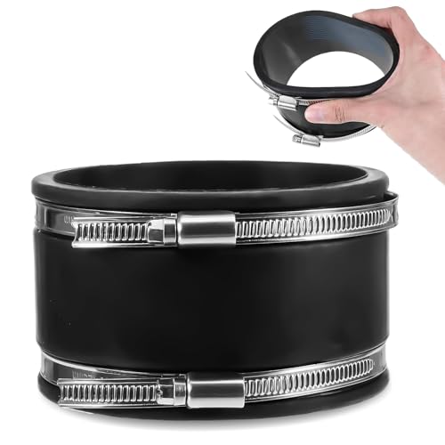 Verbinder Flexible Gummimuffe, 100 mm Gummimuffe Gummikupplung mit Zwei Edelstahlschellen, Flexible Gummi Muffe für Rohrventilator, Kanalkupplung Verbinder für Kohlefilter, Starres Rohr, Stahlrohr Verbinder Flexible Gummimuffe, 100 mm Gummimuffe Gummikupplung mit Zwei Edelstahlschellen, Flexible Gummi Muffe für Rohrventilator, Kanalkupplung Verbinder für Kohlefilter, Starres Rohr, Stahlrohr von thirei