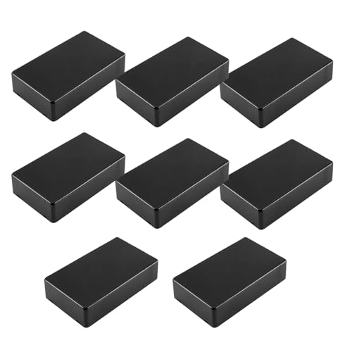Wasserdichte Anschlusskästen, Anschlussdose, 8 Stück, Schwarz Electronic Projekt Box, Elektronische Gehäuse aus Kunststof, für DIY Stromabzweigdose, 100 X 60 X 25 mm (Schwarz) von thirei