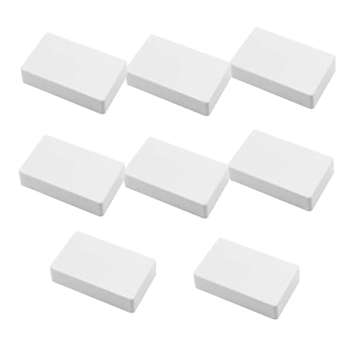 Wasserdichte Anschlusskästen, Anschlussdose, 8 Stück, Schwarz Electronic Projekt Box, Elektronische Gehäuse aus Kunststof, für DIY Stromabzweigdose, 100 X 60 X 25 mm (Weiß) von thirei