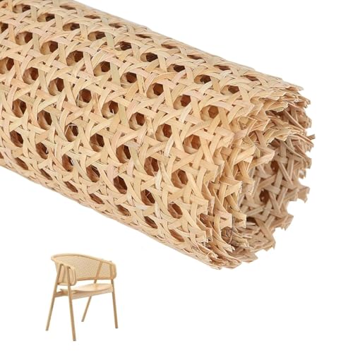 thirei 40 x 95 cm Rattan Gurtband, Cane Webbing Rattan Roll, Rattan Geflecht, Gewebtes Offenes Rattan, Möbel Wiener Geflecht, für Caning Projekte, Heimdekoration von thirei