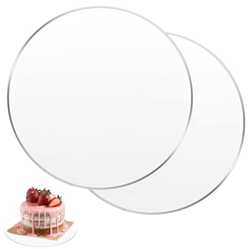 thirei Acryl Cake Board, 2 Stück Kuchenplatte Transparent, Ø 30cm Rund Kuchenplatte, 2mm Dick Mit Schutzfolie, für Servieren von Kuchen, Torten und mehr thirei Acryl Cake Board, 2 Stück Kuchenplatte Transparent, Ø 30cm Rund Kuchenplatte, 2mm Dick Mit Schutzfolie, für Servieren von Kuchen, Torten und mehr von thirei