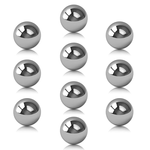 thirei Edelstahlkugel,Gartenkugel, Beobachtungskugel, Poliert Vollkugeln, für Haus Garten Ornament Dekorationen (10PACK-15MM) von thirei