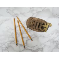 "Vintage "Later" Messing Memo Clip // Retro Briefbeschwerer Schreibtisch Organizer Procrastinator Geschenkidee Gold Metall Kollege Geschenk." von thisattic