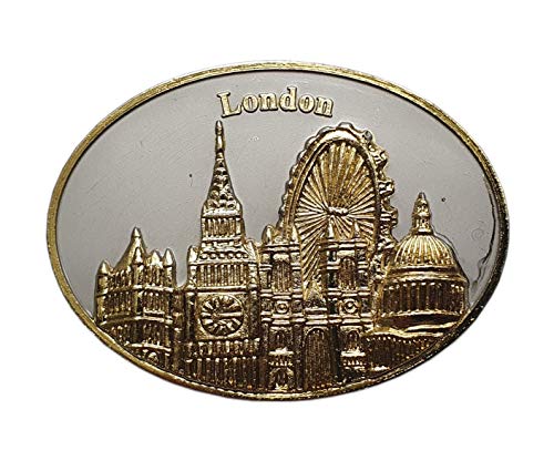 thomas benacci Kühlschrankmagnet mit London-Ikonen aus Zinn – Big Ben/Parlament, Elizabeth Tower/Westminster Abbey/Eye/St. Paul's Cathedral/Britisches Souvenir aus England UK von thomas benacci