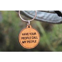 Hundemarke Aus Holz, Kreis Hundemarke, Hunde-Id, Have Your People Call My People, Welpe Name Tag, Hund Tag von threepeakscompany