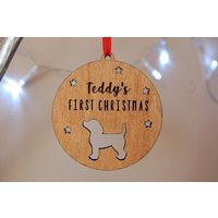 Personalisierte Hunde Weihnachtskugel, Haustier Hund Weihnachtskugel Baumschmuck Geschenk von threepeakscompany