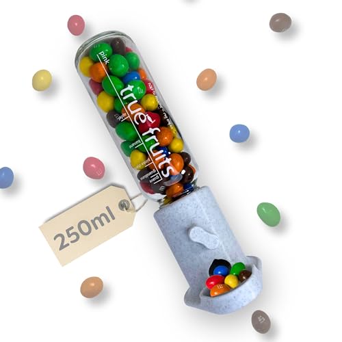 thrid Süßigkeitenspender Adapter für 250ml True Fruits Flasche Deckel/Adapter Kaugummiautomat retro Gadget Candy Bar - Marmor weiß von thrid