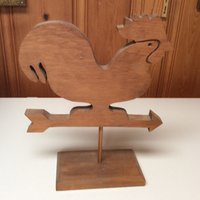 Holz Volkskunst Huhn Henne Hahn Wetter Vane Zusammenklappbar Mit Stand von thriftyvalue