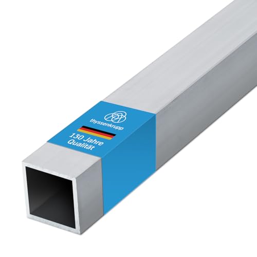 Vierkantrohr aus Aluminium | Werkstoff: EN AW-6060 (50 x 50 x 2 mm, 2450 mm) von thyssenkrupp