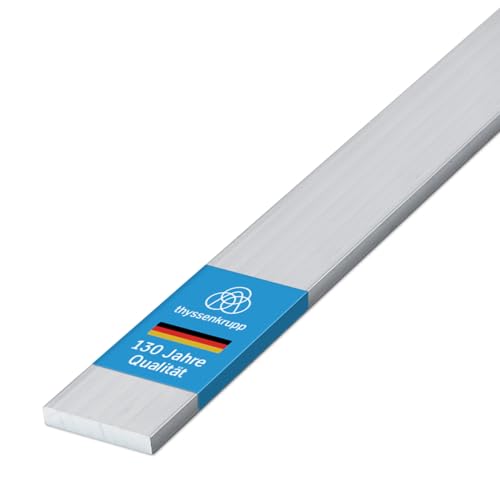 thyssenkrupp Flachprofil Aluminium 20 x 5 mm in 1500 mm Länge | Alu Flachstange Flachmaterial | EN AW-6060 von thyssenkrupp