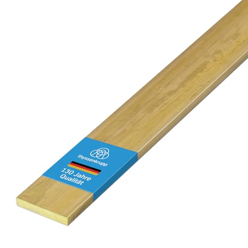 thyssenkrupp Flachprofil Messing 50 x 5 mm in 2000 mm Länge | Flachstange Flachmaterial Flachstab | CW617N CuZn40Pb2 thyssenkrupp Flachprofil Messing 50 x 5 mm in 2000 mm Länge | Flachstange Flachmaterial Flachstab | CW617N CuZn40Pb2 von thyssenkrupp