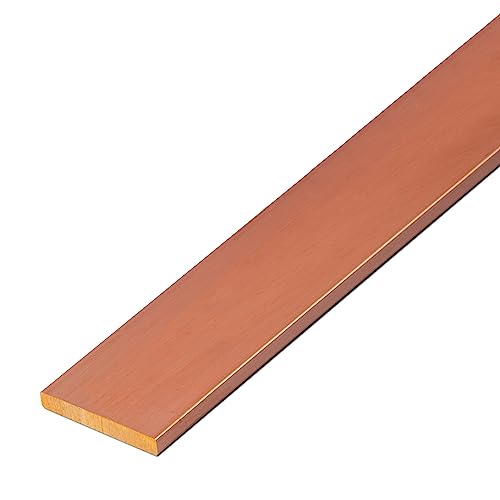 thyssenkrupp Kupferstange 10 x 3 mm in 100 mm Länge | Flachprofil Kupfer Flachstange Flachmaterial | CW004A rundkantig R250 von thyssenkrupp