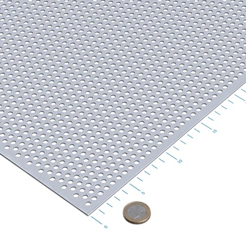 thyssenkrupp Lochblech Edelstahl RV5-8 V2A K240 geschliffen 1,5 mm (1000 x 750 mm) umlaufender Längs- und Stirnrand von thyssenkrupp