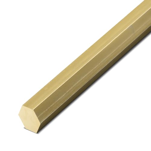 thyssenkrupp Messing Sechskant SW 13 mm in 100 mm Länge | Sechskantstange Sechskantprofil | CW614N von thyssenkrupp