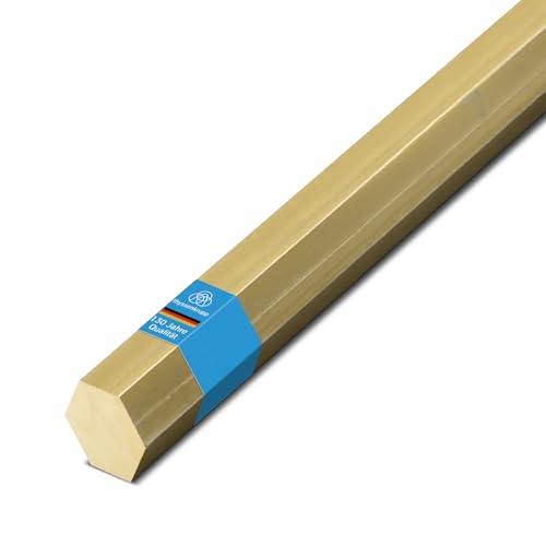 thyssenkrupp Messing Sechskant SW 13 mm in 500 mm Länge | Sechskantstange Sechskantprofil | CW614N von thyssenkrupp