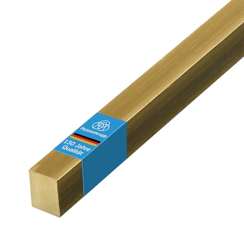 thyssenkrupp Messing Vierkantstange 10 x 10 mm in 2000 mm Länge | Vierkant Vierkantprofil Vollmaterial | CW614N thyssenkrupp Messing Vierkantstange 10 x 10 mm in 2000 mm Länge | Vierkant Vierkantprofil Vollmaterial | CW614N von thyssenkrupp