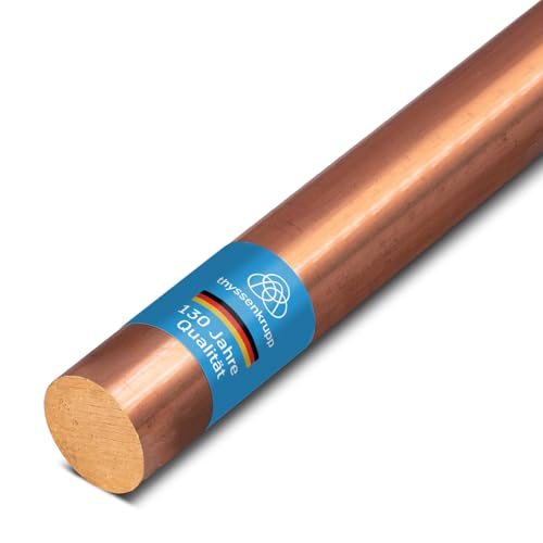 thyssenkrupp Rundstab Kupfer Ø 14 mm in 1000 mm Länge | Kupferstange Kupferstab Rundprofil Rundmaterial Vollmaterial | CW004A Cu-ETP von thyssenkrupp