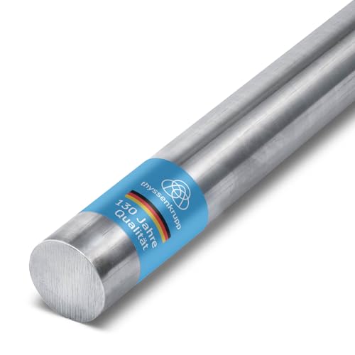 thyssenkrupp Rundstahl Rundprofil Edelstahl Ø 10 mm in 2000 mm Länge | Rundstab V2A gezogen | Werkstoff: 1.4301 | AISI 304 von thyssenkrupp
