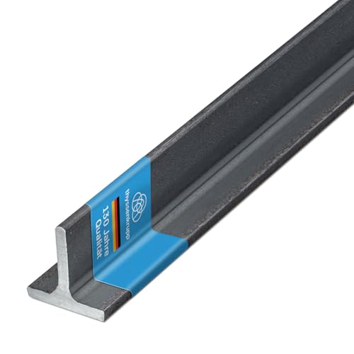 thyssenkrupp Stahl T-Profil 40 x 40 x 5 mm in 1000 mm Länge | T-Stahl T-Profil T-Träger T-Eisen | Werkstoff: S235JR von thyssenkrupp