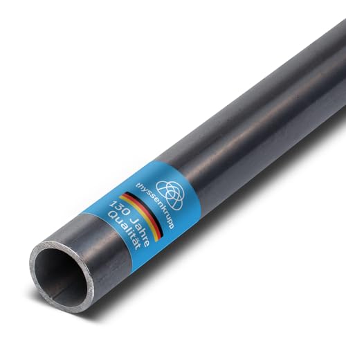 thyssenkrupp Stahlrohr Ø 48,3 x 3,2 mm in 2000 mm Länge | Rundrohr Stahl | Werkstoff: P235TR1 von thyssenkrupp