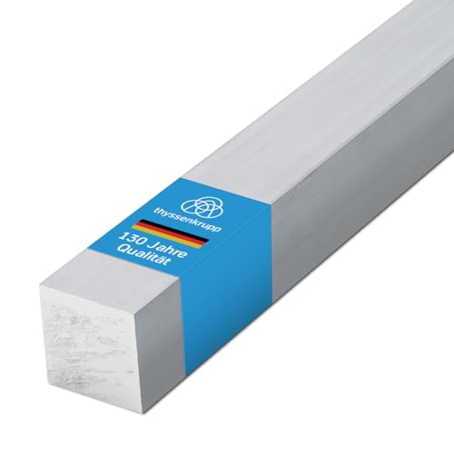 thyssenkrupp Vierkantprofil Aluminium 8 x 8 mm in 2000 mm Länge | Alu Vierkant Vierkantstab | EN AW-6060 von thyssenkrupp
