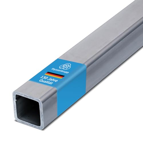 thyssenkrupp Vierkantrohr Edelstahl 40 x 40 x 2 mm in 1500 mm Länge | Quadratrohr Hohlprofil V2A geschweisst | Werkstoff: 1.4301 | AISI 304 von thyssenkrupp