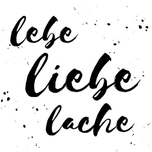 20 Servietten Lebe Liebe Lache | Spruch | Text | Gäste | Tischdeko | Decoupage | Serviettentechnik 33x33cm von ti-flair