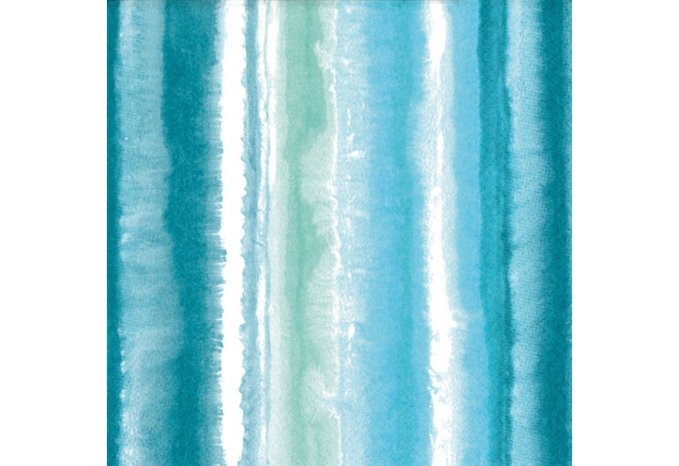 ti-flair Papierserviette, Servietten Papier 33x33cm 3-lag. Aquarell Muster 20 Stück Türkis Weiß von ti-flair