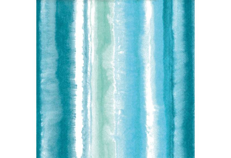 ti-flair Papierserviette, Servietten Papier 33x33cm 3-lag. Aquarell Muster 20 Stück Türkis Weiß von ti-flair