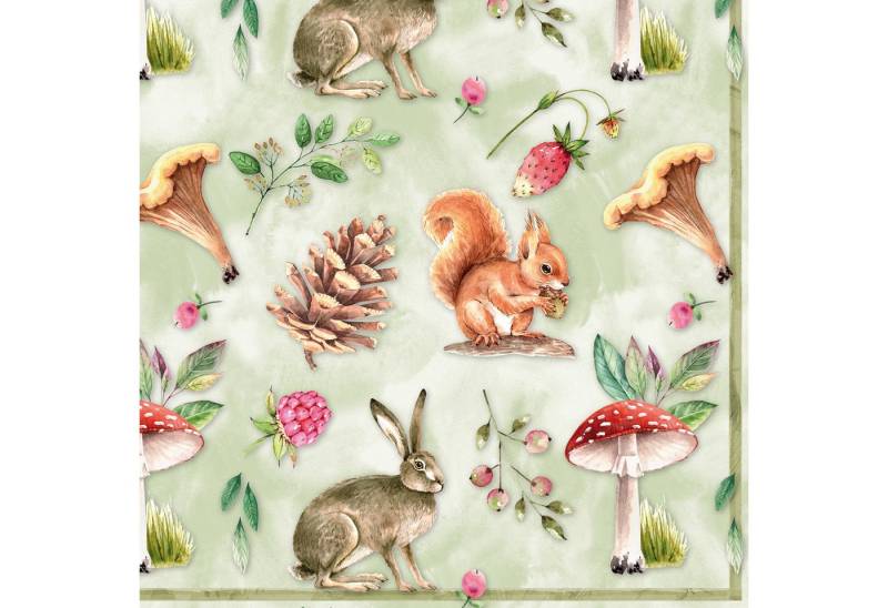 ti-flair Papierserviette, Servietten Papier 33x33cm 3-lag. mit Eichhörnchen & Hase Motiv 20 Stk ti-flair Papierserviette, Servietten Papier 33x33cm 3-lag. mit Eichhörnchen & Hase Motiv 20 Stk von ti-flair