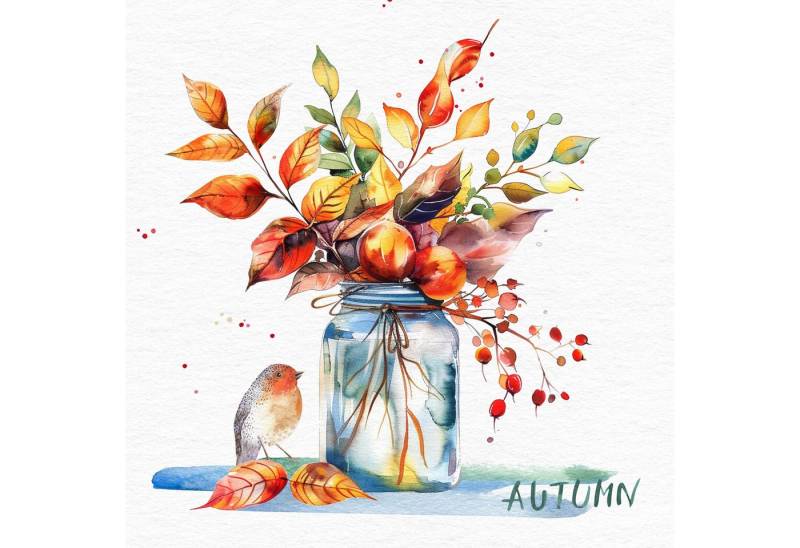 ti-flair Papierserviette, Servietten Papier 33x33cm 3-lag. mit Herbstlaub & Vogel Motiv 20 Stück ti-flair Papierserviette, Servietten Papier 33x33cm 3-lag. mit Herbstlaub & Vogel Motiv 20 Stück von ti-flair