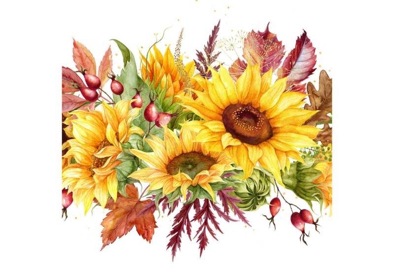 ti-flair Papierserviette, Servietten Papier 33x33cm 3-lag. mit Herbststrauß Motiv 20 Stück von ti-flair