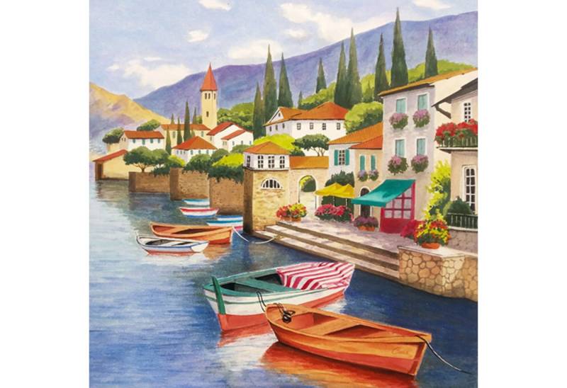 ti-flair Papierserviette, Servietten Papier 33x33cm 3-lagig Italien Comer See Motiv 20 Stück von ti-flair