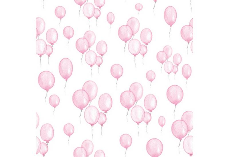 ti-flair Papierserviette, Servietten Papier 33x33cm 3-lagig Luftballons 20 Stück Hellrosa von ti-flair