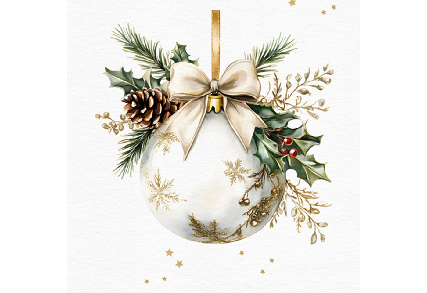 ti-flair Papierserviette, Servietten Papier 33x33cm 3-lagig mit Weihnachtskugel Motiv 20 Stk. ti-flair Papierserviette, Servietten Papier 33x33cm 3-lagig mit Weihnachtskugel Motiv 20 Stk. von ti-flair