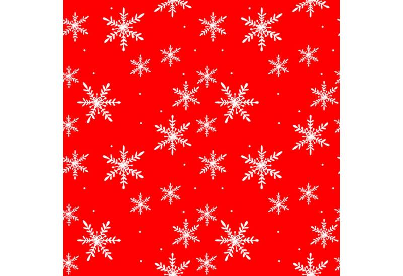 ti-flair Papierserviette, Servietten Papier 33x33cm Weiße Schneeflocken 20 Stück Rot von ti-flair